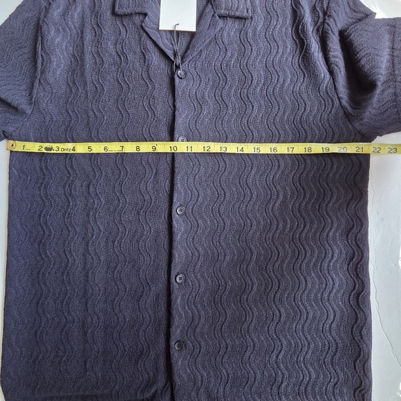 Casual Navy Blue Button Down Shirt for Men - Picture 5 of 8